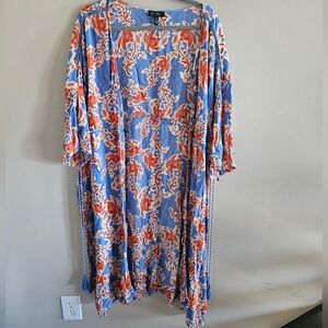 Jessica Simpson Blue and Orange Swim Coverup